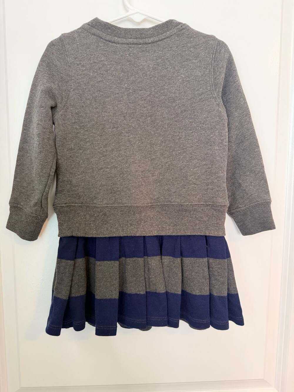 Polo Ralph Lauren Girls Big Pony Fleece Sweatshirt Pleated Dress 3 - Picture 4 of 5